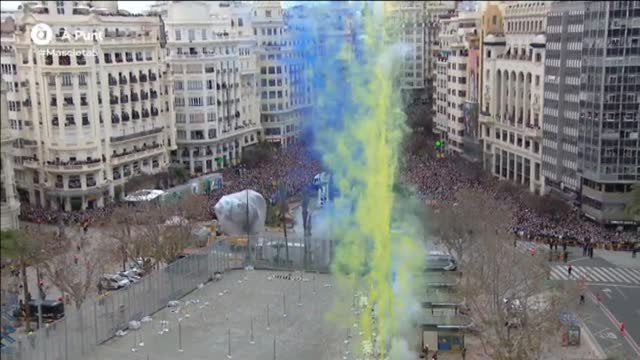 La mascletà de Valencia se convierte en un homenaje a Ucrania