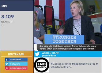 Clinton dakwa pelan ekonomi Trump tidak adil
