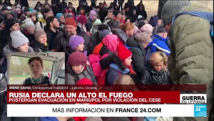 Posponen evacuación de civiles en Mariúpol por violación al cese de fuego