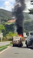 Incêndio em ônibus assusta moradores de Nova Lima