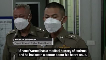 Thai police reveal Shane Warne had 'heart issue' prior to death