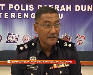 Enam suspek ditahan dipercayai terlibat kes dadah