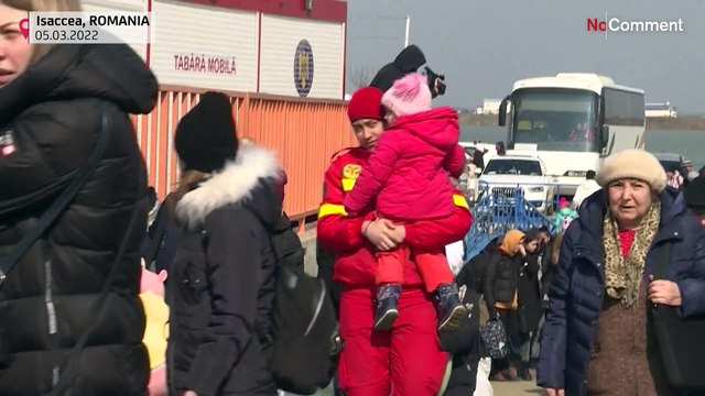 Refugiados ucranianos recebidos na Roménia