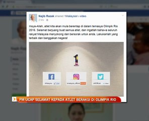 PM ucap selamat kepada altet beraksi di Olimpik Rio