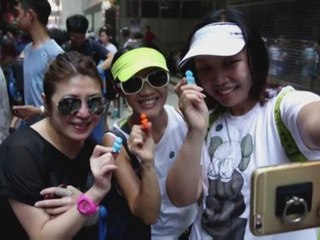 Hundreds hit streets in Hong Kong's first 'PokeWalk'