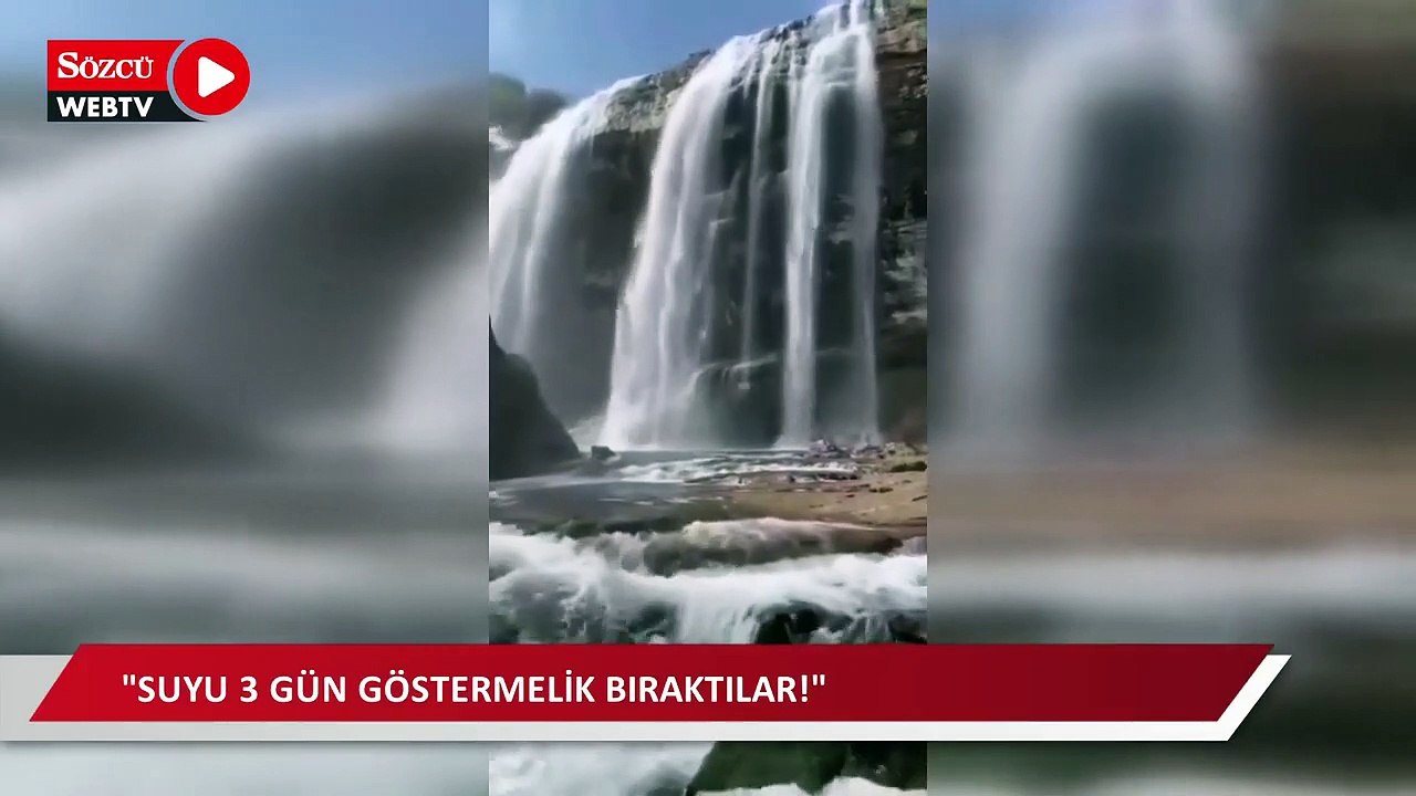 O şirket, Tortum Şelalesi’nin suyunu yine kesti