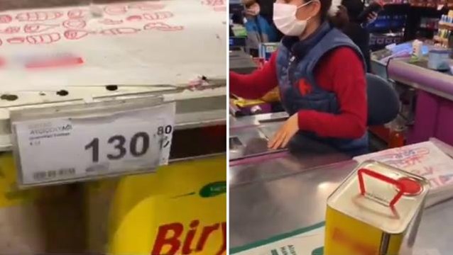 Marketlerin zam oyunu ifşa oldu! Raftan 130 liraya alınan ayçiçek yağı kasaya gelinceye kadar 70 lira zamlandı
