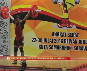 Emas pertama untuk skuad angkat berat Sarawak