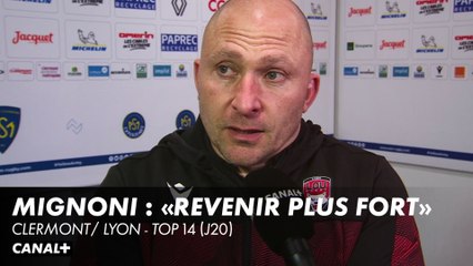 La réaction de Pierre Mignoni - Clermont / Lyon