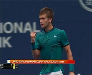 Coric mara pusingan kedua Piala Rogers 2016