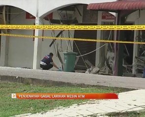 Penjenayah gagal larikan mesin ATM