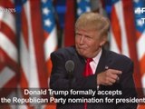 Donald Trump accepts Republican nomination for US president