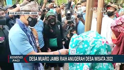 Sandiaga Uno Berikan Penghargaan Anugrah Desa Wisata Untuk Muaro Jambi Secara Langsung
