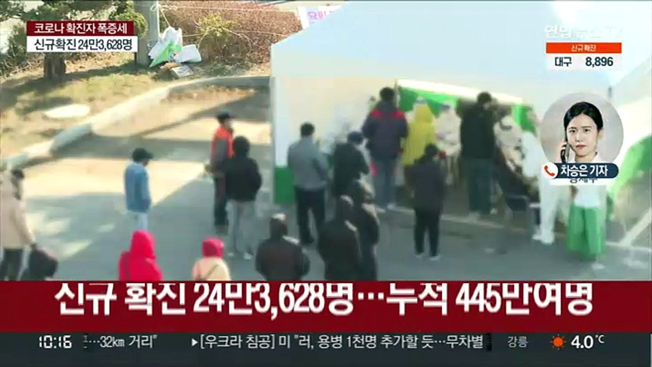 신규 확진 24만명대…위중증 이틀 연속 800명대