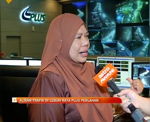 Aliran trafik di Lebuhraya Plus perlahan