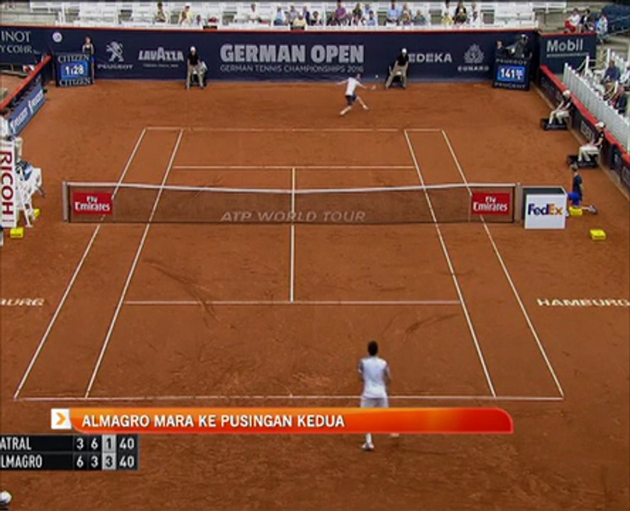 Nicolas Almagro mara ke pusingan kedua