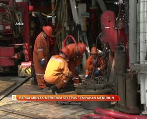 Harga minyak merudum selepas tempahan menurun