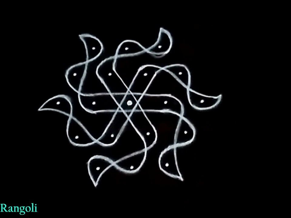 easy and simple melikala rangoli design - easy muthyala muggulu - sikku kolam design - melika muggulu