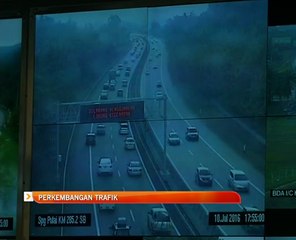 Perkembangan aliran trafik (Ahad, 6:00 petang)