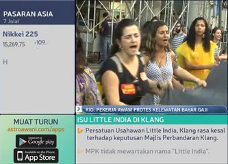Rio: pekerja awam protes kelewatan bayar gaji