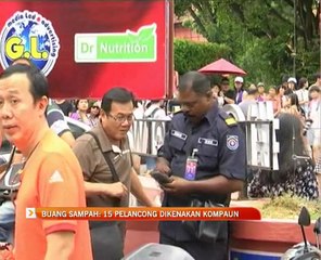 Buang sampah: 15 pelancong dikenakan kompaun