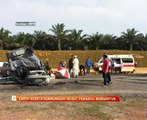 Empat kereta kemalangan akibat pemandu mengantuk
