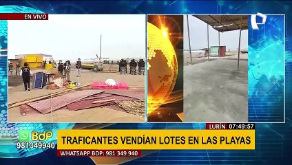 Playas de Lurín: demuelen construcciones de traficantes que ofertaban lotes frente al mar