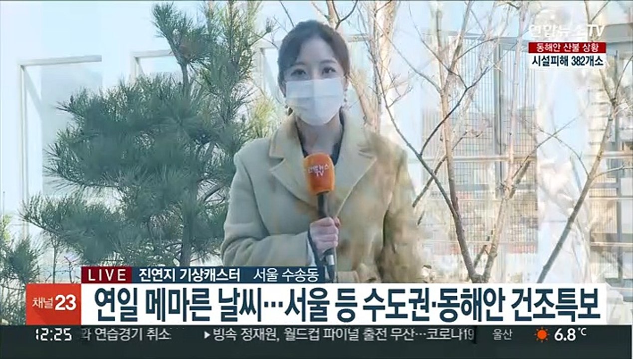 [날씨] 동해안 건조한 날씨 계속…산불 등 화재 주의