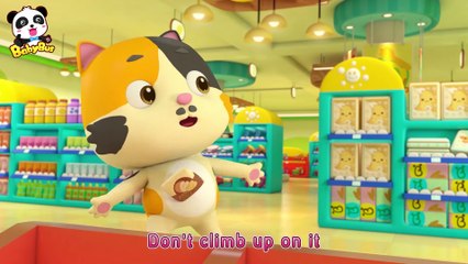 Baby Kitten Falls Down | Kids Safety Tips in Supermarket | Baby Kitten's Party | BabyBus