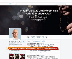 Najib minta orang ramai berhati-hati ketika memandu
