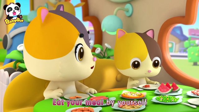 Baby Kitten Loves Ice Creams | Table Manners | Eat by Yourself | Nursery Rhymes | Kids Songs|BabyBus