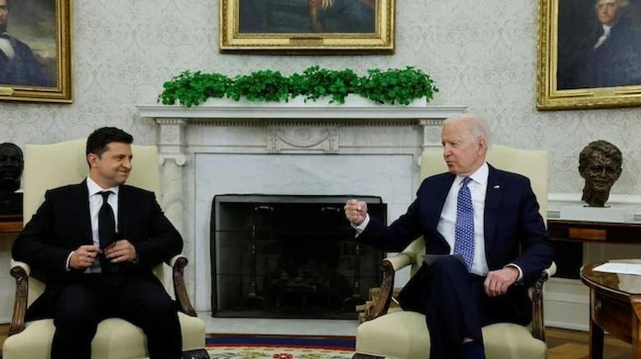 US President Joe Biden hold talks with Ukrainian counterpart Volodymyr Zelenskyy on Russian invasion