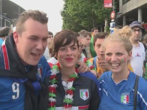 Euro 2016: Italy celebrates after Spain win