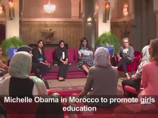 Michelle Obama in Morocco to promote girls' education