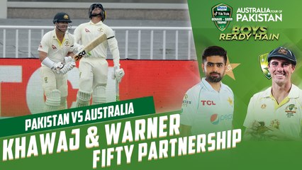 50 Runs Partnership Between Khawaja & Warner | Pakistan vs Australia | 1st Test Day 3 | PCB | MM2T