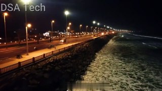 Gwadar Marine Drive Night Drone View || Balochi Song || Gwadar beach Pakistan