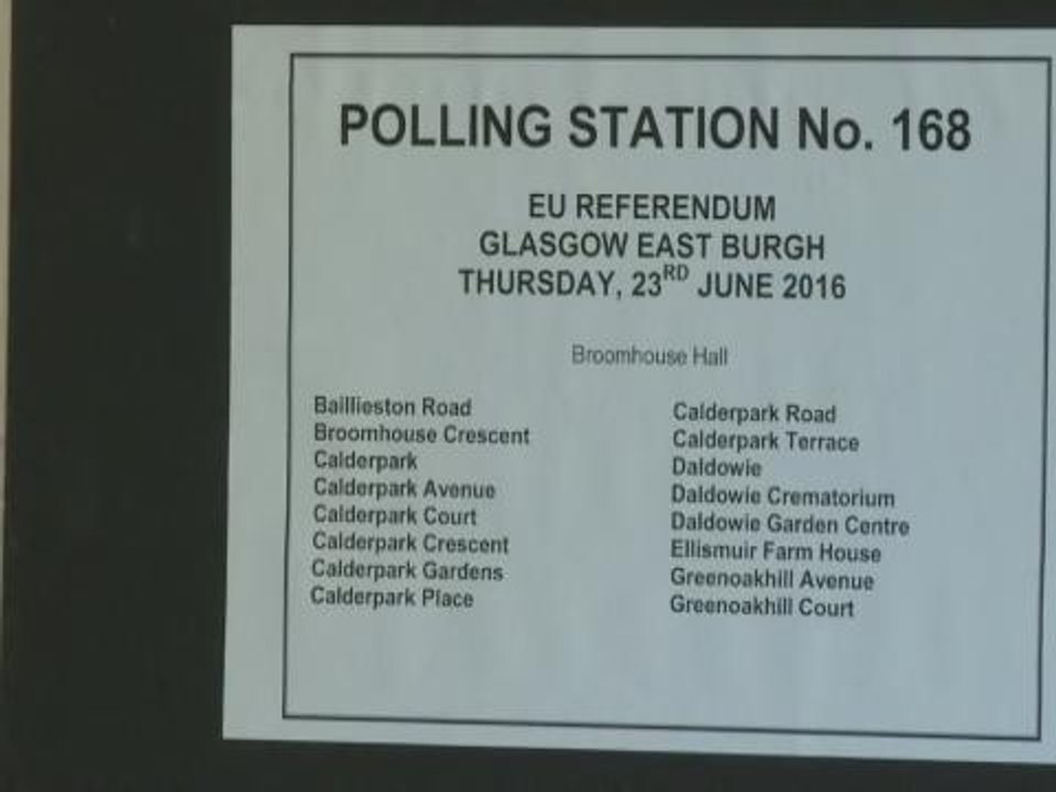 Scottish voters cast their ballots in EU referendum