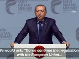 Recep Tayyip Erdogan suggests UK-style referendum on Turkey EU bid