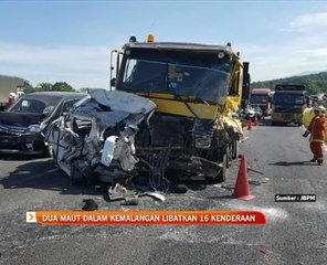 Dua maut dalam kemalangan libatkan 16 kenderaan
