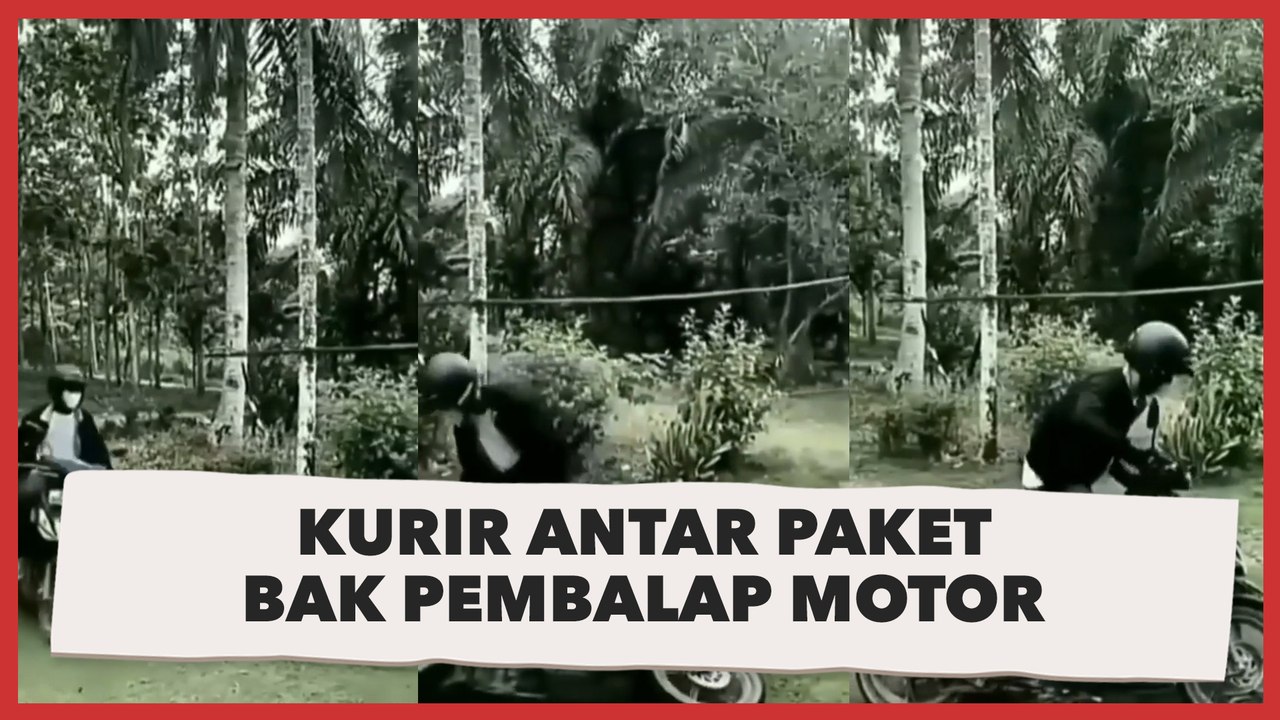 Viral Aksi Kurir Antar Paket 'Sat Set Sat Set' Bak Pembalap Motor, Warganet: Sopan Tapi Kurang Ajar