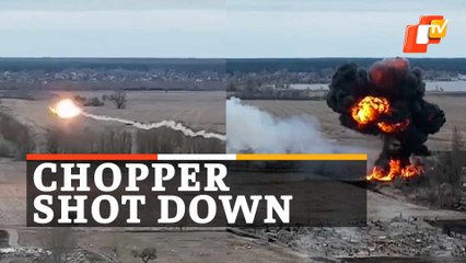 WATCH: Ukrainian Military Releases Footage Claiming Its Forces Shot Down Russian Military Helicopter
