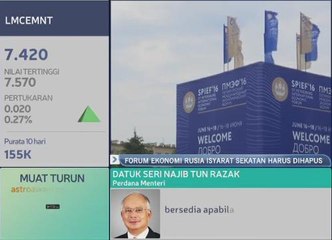 Forum Ekonomi Rusia isyarat sekatan harus dihapuskan