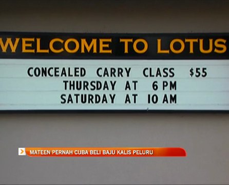 Mateen pernah cuba beli baju kalis peluru