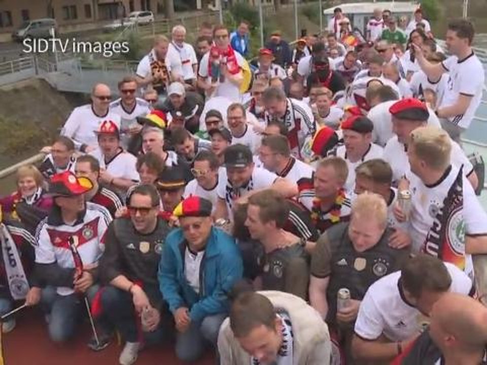 German football fans head to Euro tie vs Poland by boat
