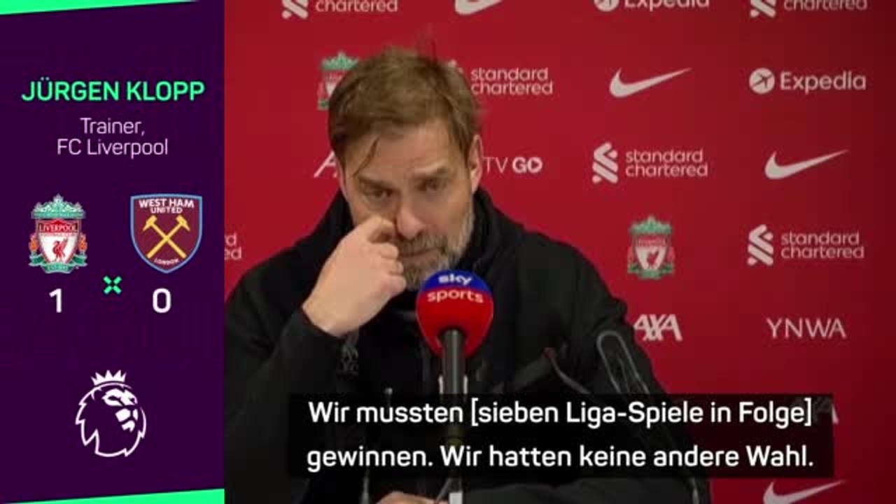 Klopp über Sieg: “Hatten keine andere Wahl”