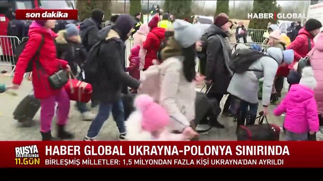 Haber Global, sivillerin sığındığı Ukrayna-Polonya sınırında