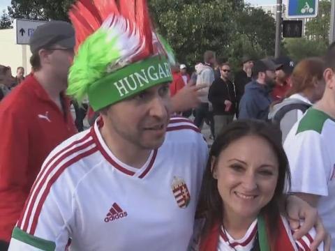 Hungarians football fans praise team's win over Austria
