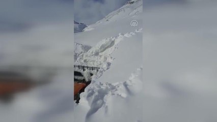 Van-Bahçesaray kara yoluna çığ düştü