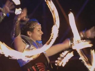 Performers play with fire at Kiev Fire Fest in Ukraine