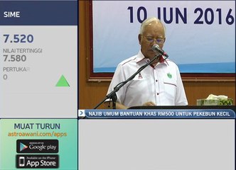 Najib umum bantuan khas RM500 untuk pekebun kecil